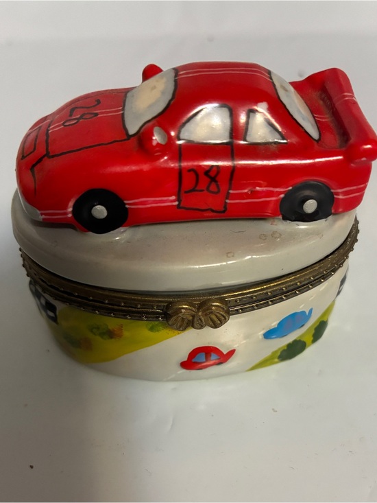 None Other - Kids Red Race Car Trinket Box - Decorative Accessory